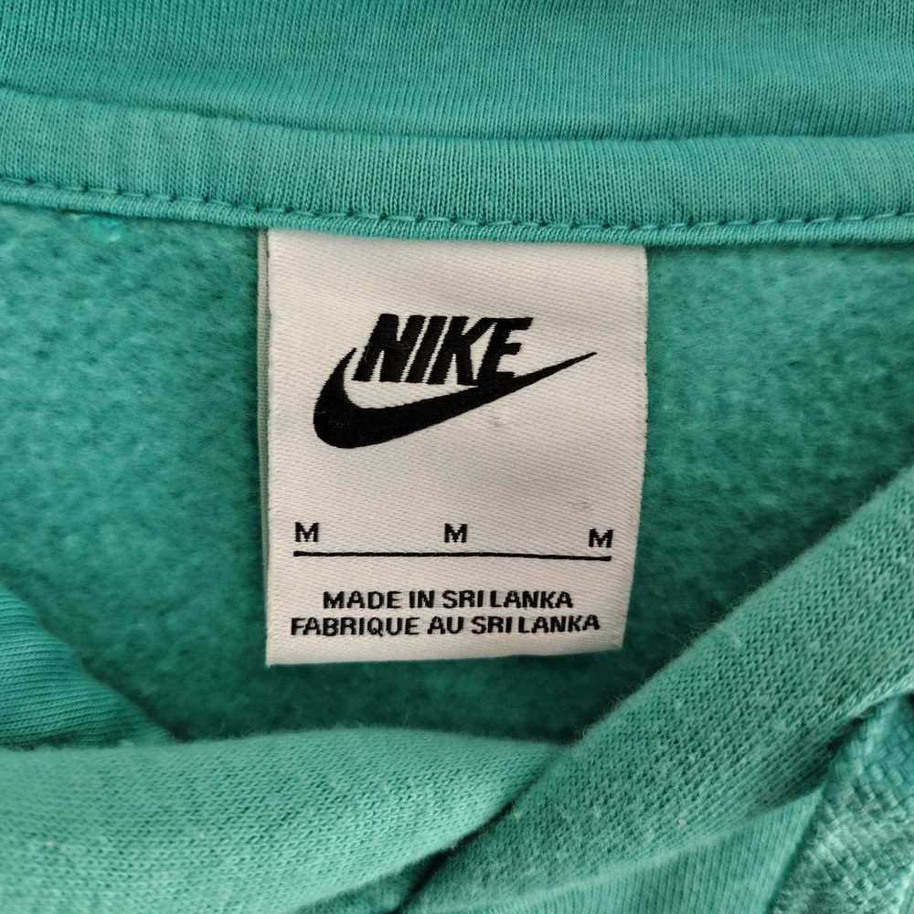 Nike Mens Sportswear Club Fleece Hoodie Teal Green Pullover Medium BV2654-350